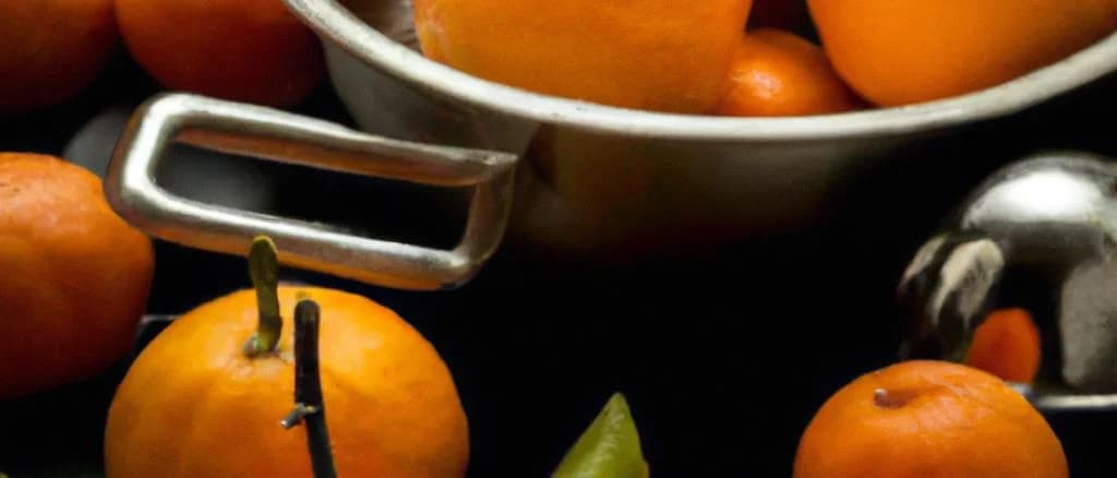 assorted tangerine nectar bottles on a wooden table background