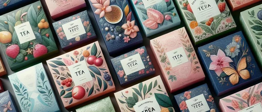 assorted tea varieties in eco-friendly packaging