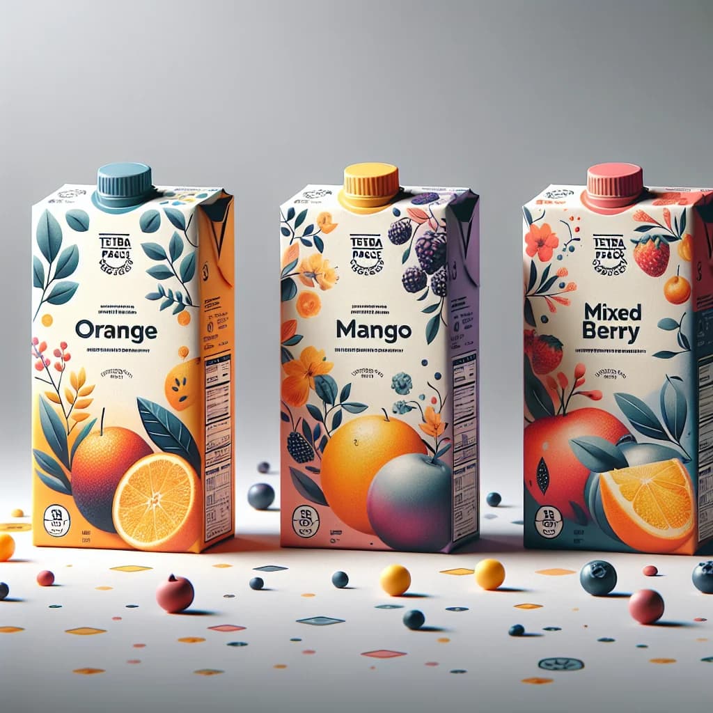 various tetra pack juice options for B2B sourcing with premium packaging in vibrant flavors