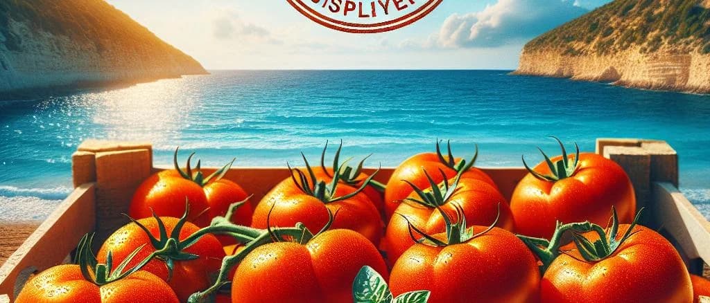 Variety of fresh tomatoes in different packaging options on a wooden table