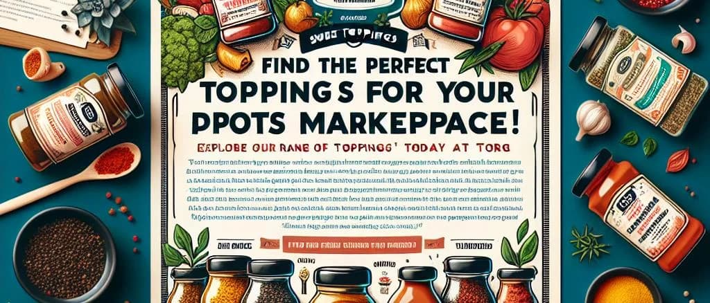 Assorted gourmet food toppings in elegant packaging on a wooden table