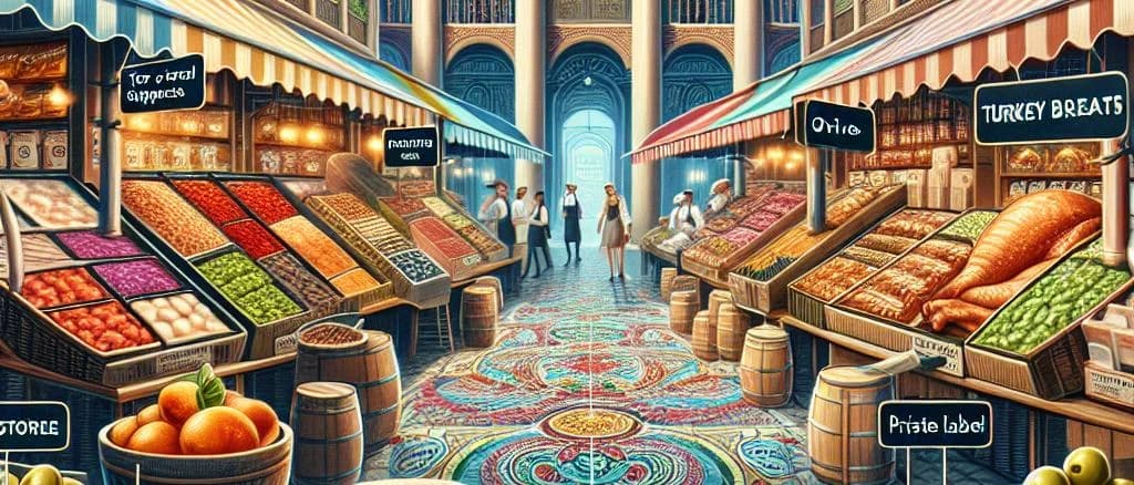 variety of packaged turkey breasts on a wooden background