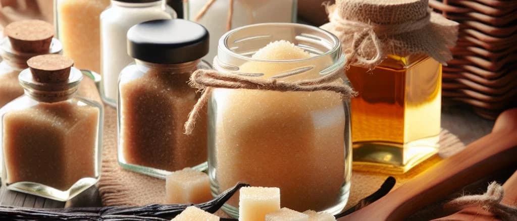 assortment of vanilla sugar varieties with intricate packaging