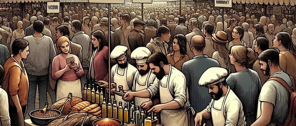 Selection of Viennoiseries with various fillings and glazes on wooden board