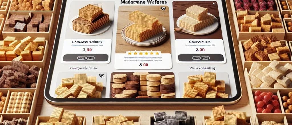 Assortment of wafer variations with different packaging and backgrounds