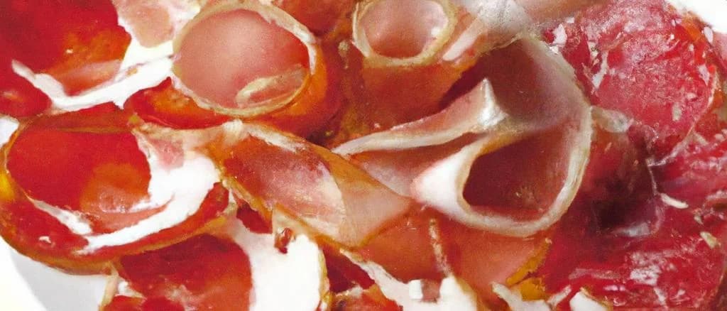 Selection of various white hams with elegant packaging