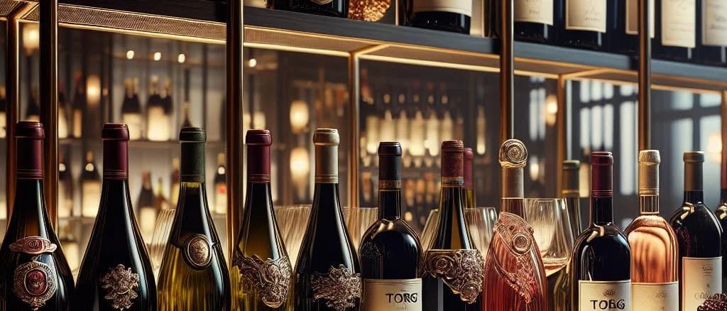 wine-based drinks assortment on rustic wooden background, showcasing variety and packaging options