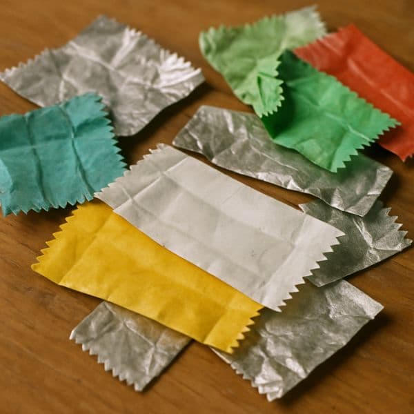 chewing gum wrappers