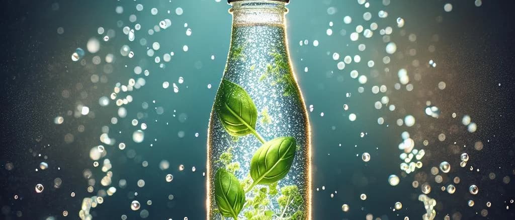 colorful basil seed drinks with custom packaging variations