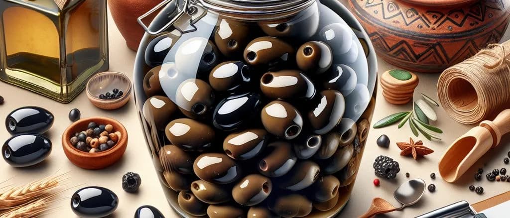 black olives in brine variations and packaging