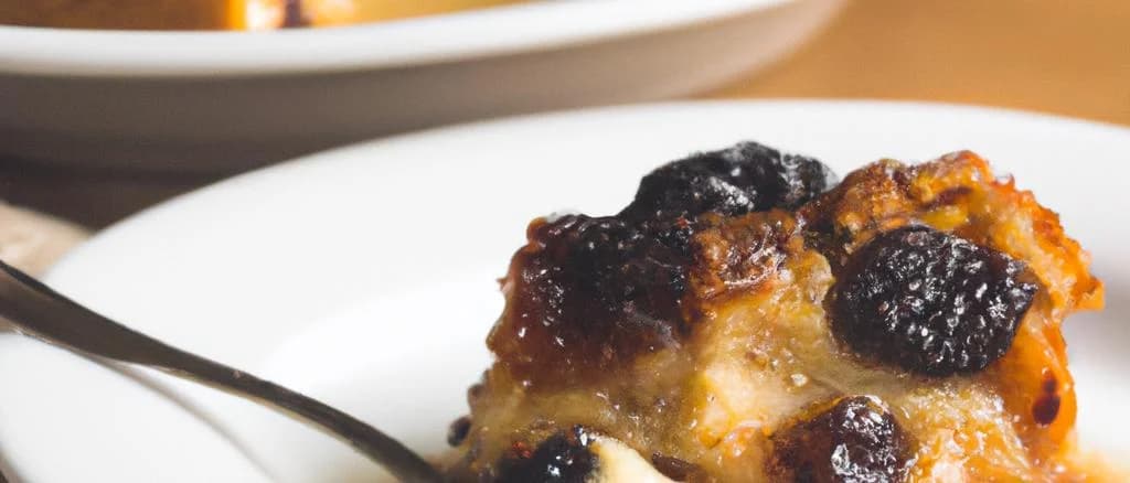 Breton pudding cake with prunes in varied packaging on a rustic wooden table
