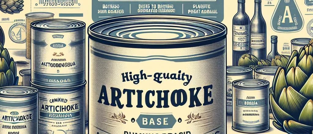 Canned artichoke base variations with different packaging