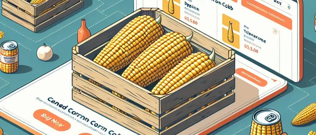 Multiple canned corn on the cob variations with vibrant labels