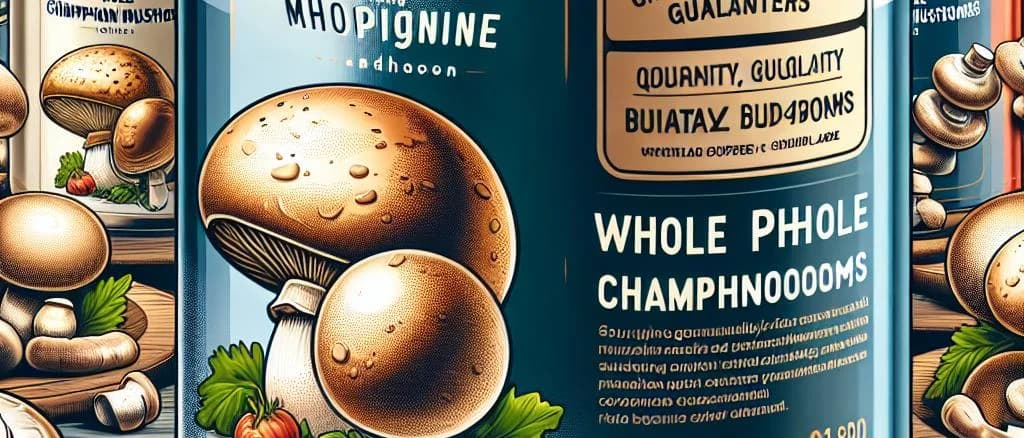 Assorted Canned Whole Champignon Mushrooms Variations