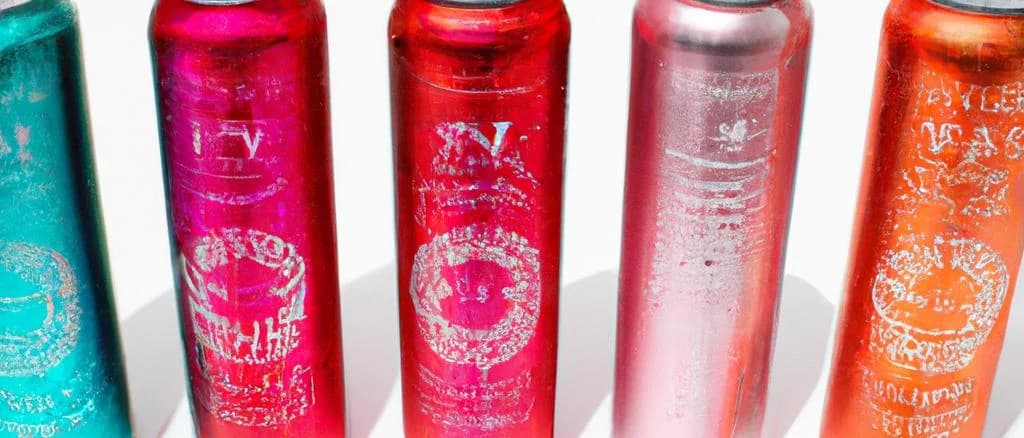 carbonated fruit soft drinks with less than 10 percent fruit juice in colorful cans