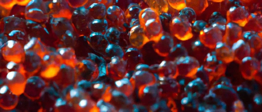 Caviar substitutes from algae in various packaging types and backgrounds