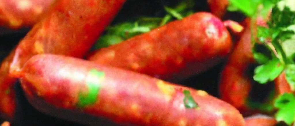 Chitterling Sausage From Vire showcased on wooden background with packaging variations