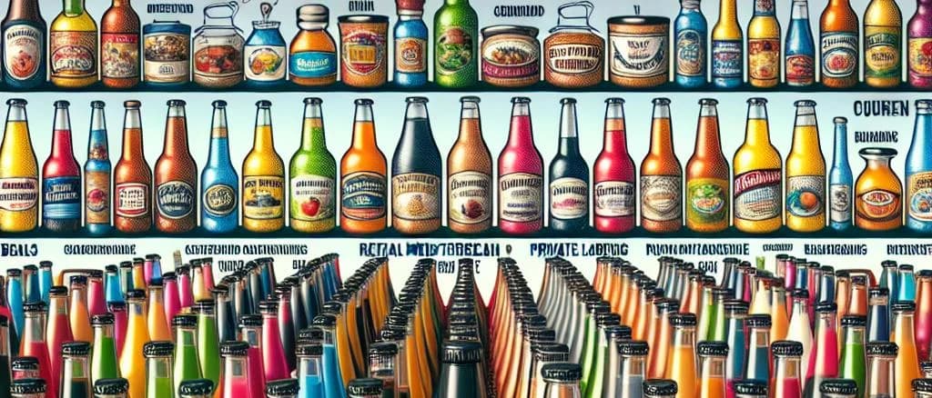 Assorted concentrated drink variants in colorful packaging on a minimalist background.