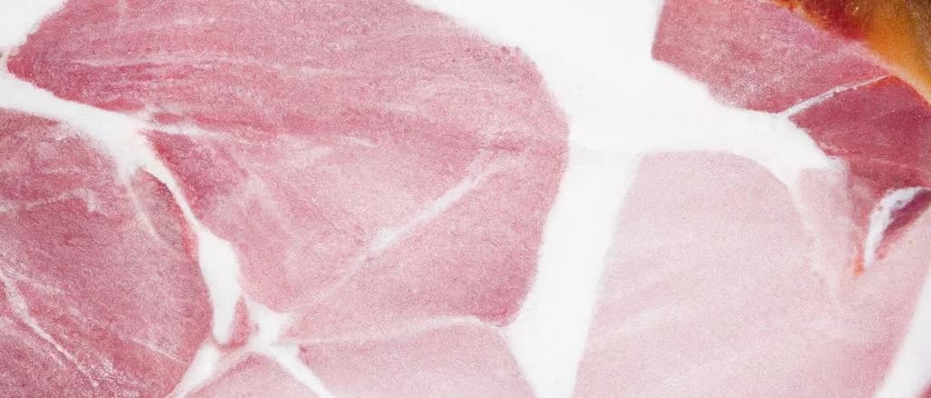 Cooked Ham Superior Quality Reduced Salt in assorted packaging on rustic wood background