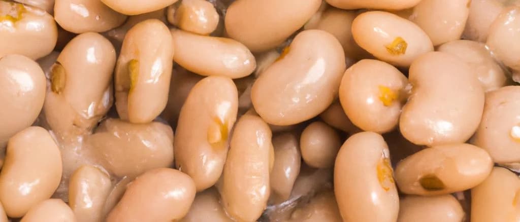 various cooked haricot beans in different packaging on a wooden table