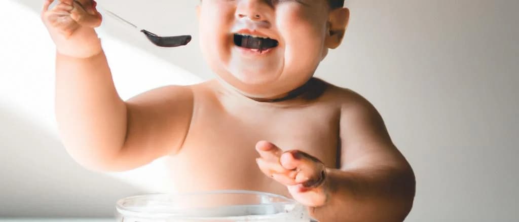assortment of dairy desserts for babies in various colorful packaging on a neutral background