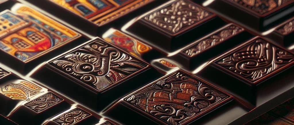Dark chocolate bars with over 70% cocoa displayed in various packaging styles on a clean background