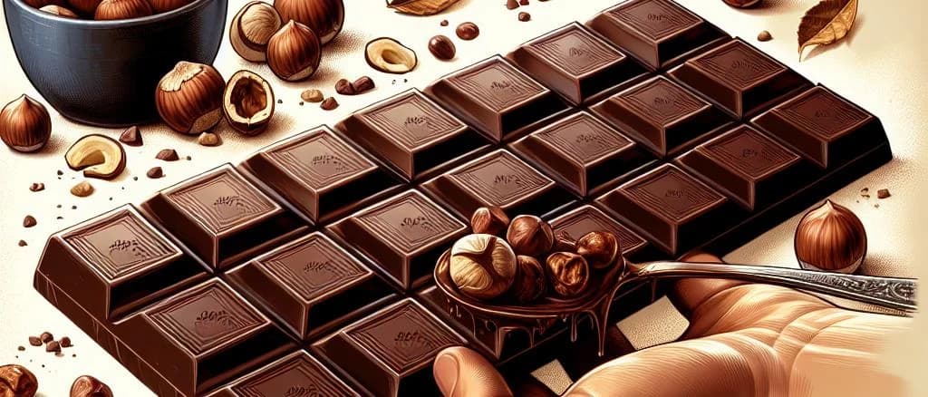 Cioccolato fondente con nocciole image