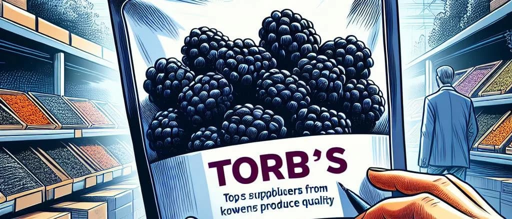 Various dried blackberries on natural wooden background with eco-friendly packaging