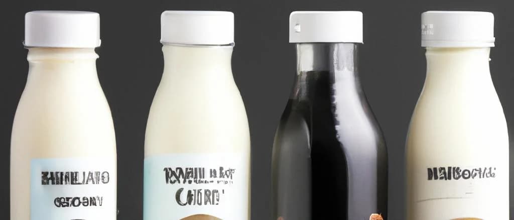 varied dried coffee milk products on a wooden table