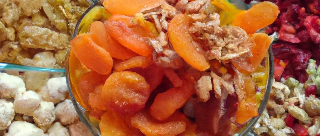 assorted dried products to be rehydrated on a wooden background with packaging options