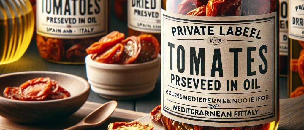 various dried tomatoes in oil variations with colorful packaging