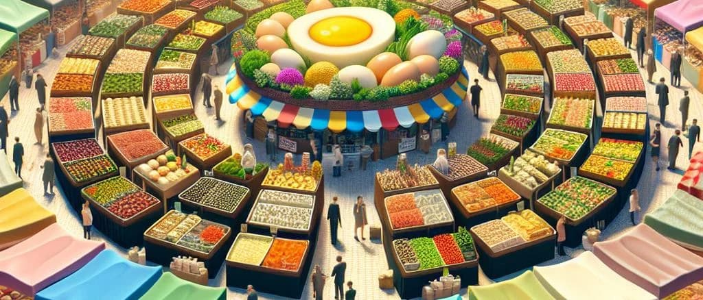 egg salad substitutes in various vibrant packaging