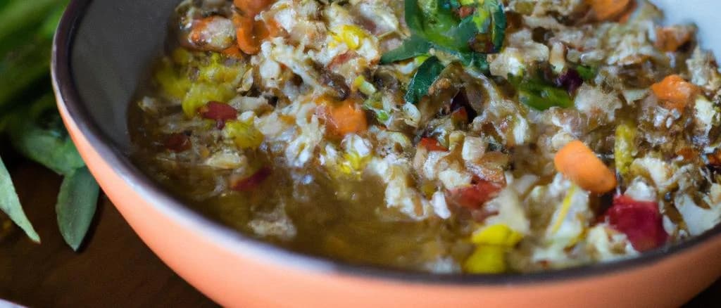 fermented cereal soup packaging variations with artistic background