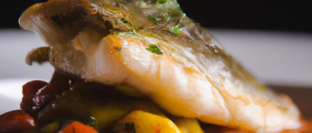 Fish with Bordelaise Sauce variations on colored backgrounds