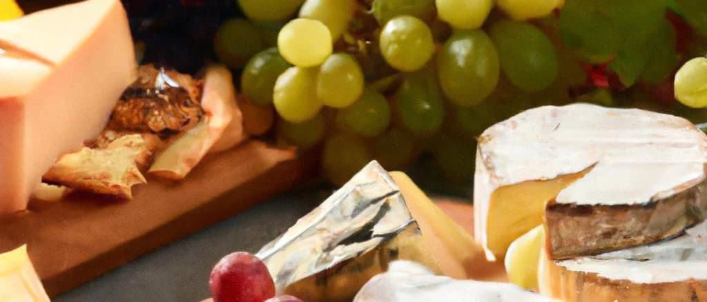 Fourme De Montbrison cheese varieties with wooden background