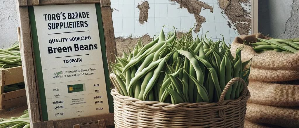 Various fresh broad green beans on a wooden surface, showcasing different packaging options