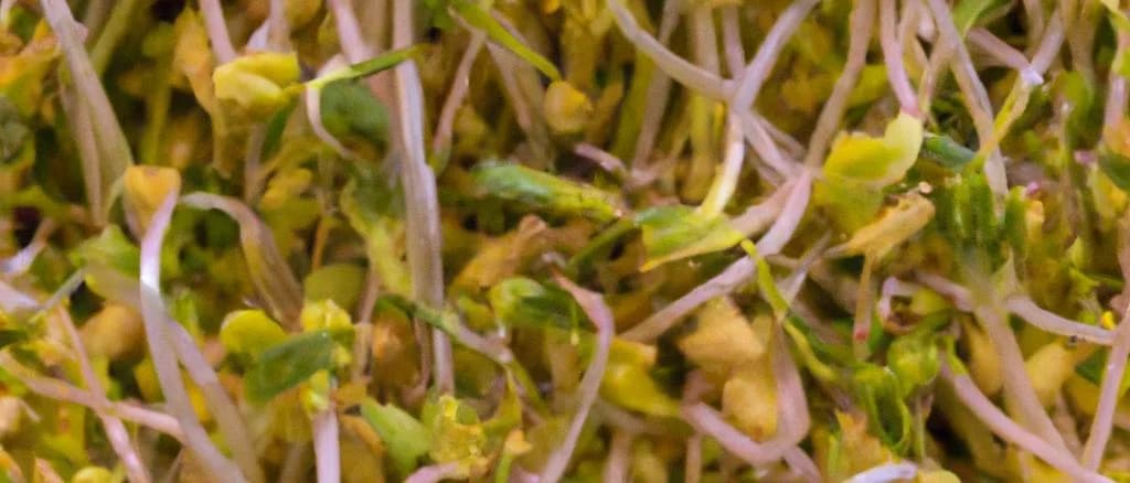 variety of fresh legume sprouts with vibrant green colors and diverse shapes