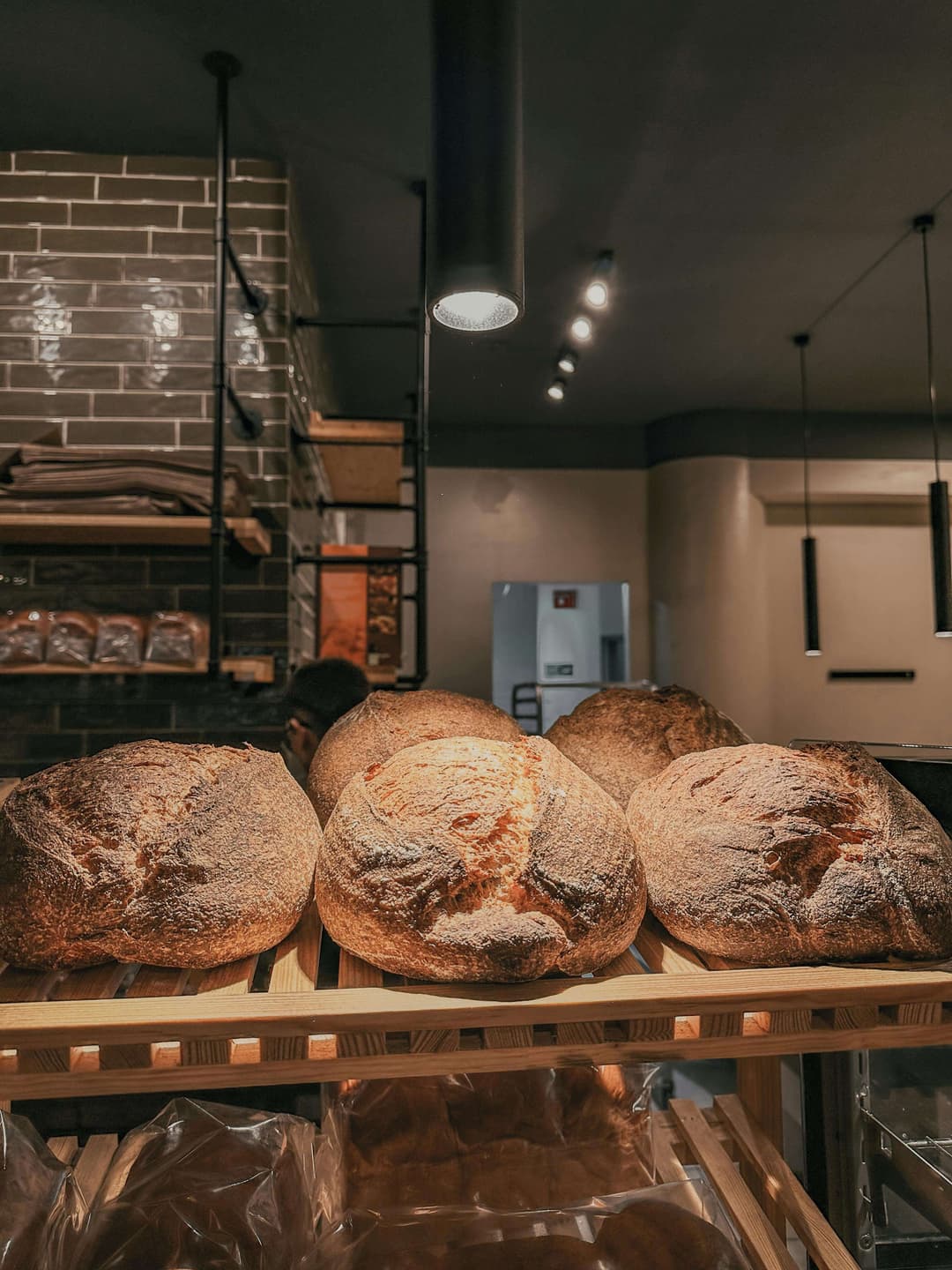 Freshly Baked Artisan Bread in Cozy Bakery