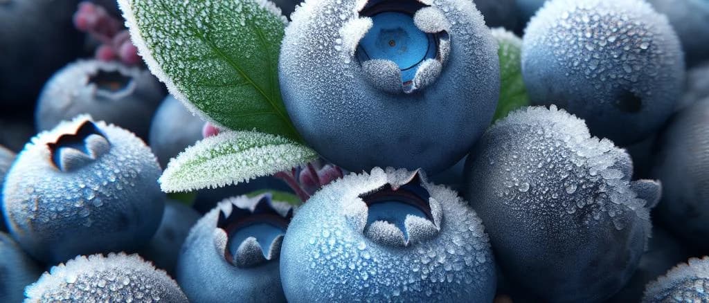 Variety of packaged frozen blueberries on different backgrounds