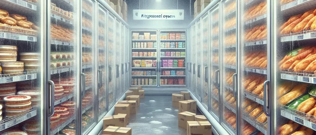 Various packaged frozen chicken wings on a wooden background