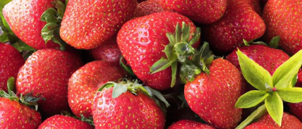 Assorted garden strawberries on wooden background, highlighting freshness and variety