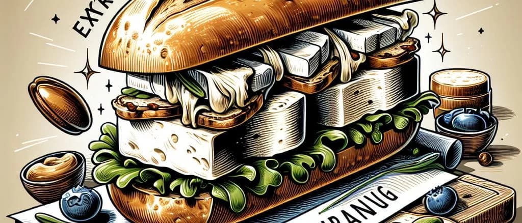 assorted goat cheese sandwiches on rustic bread with various toppings