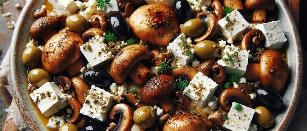 Greek-Style Marinated Mushrooms image