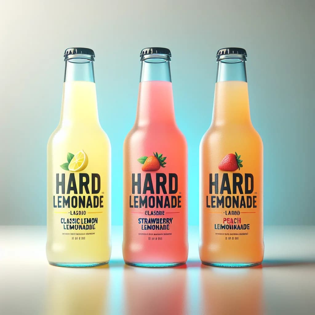 vibrant-hard-lemonade-bottles-on-clean-background