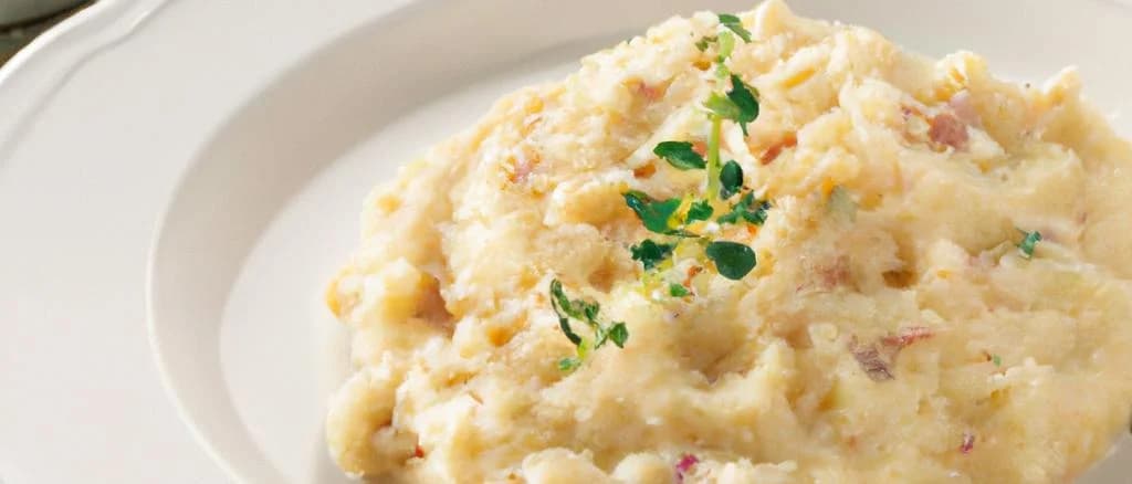 Various styles of instant mashed potato packaging with diverse backgrounds