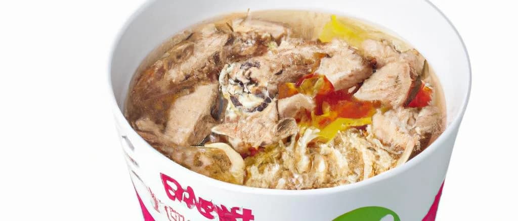 Three variations of instant pasta with chicken in modern packaging