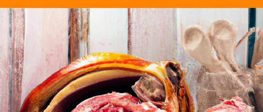 Knuckle Of Ham Cooked variations with packaging on wooden cutting board