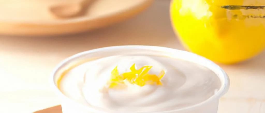 lemon soy yogurts with varied packaging in a bright setting