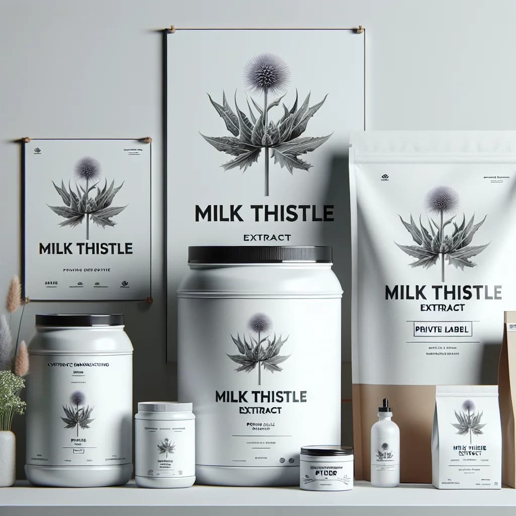 Milk Thistle Extract Powder in premium packaging with bulk and private label options