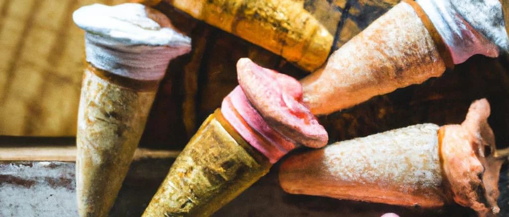 mini ice cream cones with various flavors and packaging